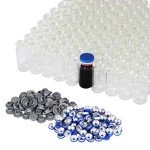 20ml Clear Glass Headspace Vials with Caps - 100 Pack