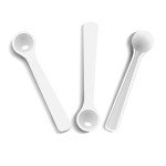 100-Pack White Micro Scoop 0.5 ml Measuring Spoons