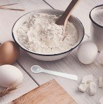 100-Pack White Micro Scoop 0.5 ml Measuring Spoons