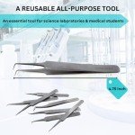 Precision Stainless Steel Surgical Lab Forceps Tweezers