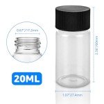 Clear Glass Sample Vials with Screw Cap - 100 Pack