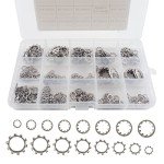 400 Pcs Stainless Steel Lock Washer Assortment Kit