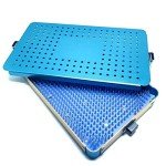 Sterilization Tray with Silicone Mat for Instruments