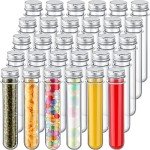 50 Pack 40ml Plastic Test Tubes with Lids