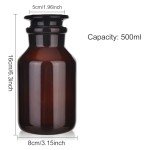 500ml Amber Glass Wide Mouth Reagent Bottle