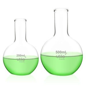 Narrow Mouth Glass Flat Bottom Flasks Set