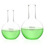 Narrow Mouth Glass Flat Bottom Flasks Set