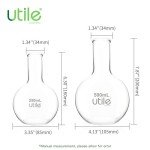 Narrow Mouth Glass Flat Bottom Flasks Set