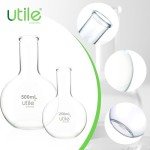 Narrow Mouth Glass Flat Bottom Flasks Set