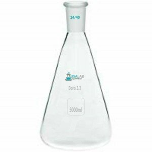 5000ML Borosilicate Erlenmeyer Flask - USA Lab
