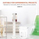 3pc Glass Lab Measuring Cylinder & Beakers Set