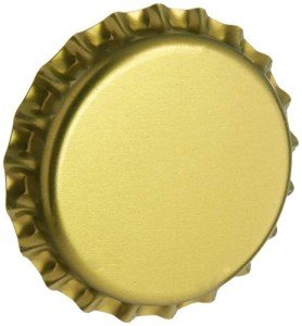 Gold Oxygen Barrier Beer Bottle Caps - 500 Count