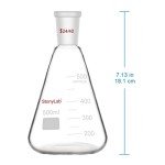 StonyLab 500ml Borosilicate Glass Erlenmeyer Flask