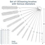 Straw Cleaner Brush Set - 12-Piece Kit