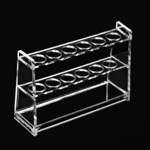 Clear 6-Well Test Tube Holder Rack with Stand