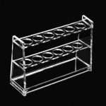 Clear 6-Well Test Tube Holder Rack with Stand