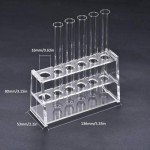 Clear 6-Well Test Tube Holder Rack with Stand