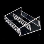 Clear 6-Well Test Tube Holder Rack with Stand