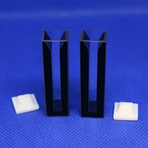 Quartz Semi-Micro Cuvette Cells with Lid - 2pcs