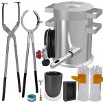 Nelyrho 6KG Propane Melting Furnace Kit with Tongs