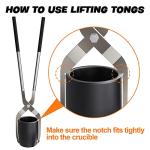 Nelyrho 6KG Propane Melting Furnace Kit with Tongs