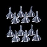 Mini Clear Plastic Funnels for Lab Use (12 Pack)