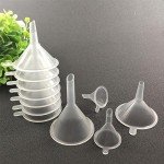 Mini Clear Plastic Funnels for Lab Use (12 Pack)