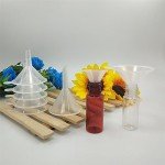 Mini Clear Plastic Funnels for Lab Use (12 Pack)