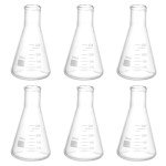 PATIKIL 250ml Graduated Narrow Mouth Erlenmeyer Flasks