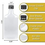 Pellah 375ml Clear Plastic Flask with Tamper Seal