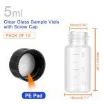 Kesell 5ml Clear Glass Sampling Vials - Pack of 30