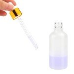 6 Pack Frosted Glass Dropper Bottles 15ml
