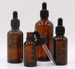 Set of 3 Amber Glass Dropper Bottles 50ml