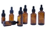 Set of 3 Amber Glass Dropper Bottles 50ml