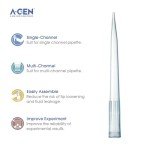 A-GEN 1000uL Universal Pipette Tips - 1000 PCS