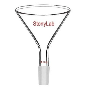 StonyLab 100mm Glass Powder Funnel with 24/40 Joint