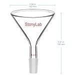 StonyLab 100mm Glass Powder Funnel with 24/40 Joint