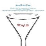 StonyLab 100mm Glass Powder Funnel with 24/40 Joint