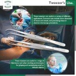 Stainless Steel 6" Tweezers Set - 2 Pieces