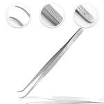 Stainless Steel 6" Tweezers Set - 2 Pieces