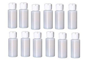 1 oz Plastic Flip Top Bottles - 12 Pack
