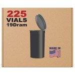 W Gallery Black Airtight Vials - 19 DRAM Pack