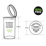 W Gallery Black Airtight Vials - 19 DRAM Pack