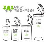 W Gallery Black Airtight Vials - 19 DRAM Pack