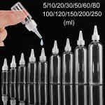 5-Pack Refillable Squeeze Bottles with Twist Caps