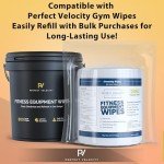 Fitness Equipment Wipes with Reusable Bucket Dispenser
