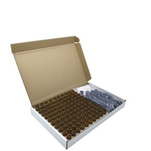 100 Pcs 3ml Amber Glass Sample Vials