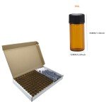 100 Pcs 3ml Amber Glass Sample Vials