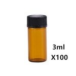 100 Pcs 3ml Amber Glass Sample Vials