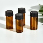 100 Pcs 3ml Amber Glass Sample Vials